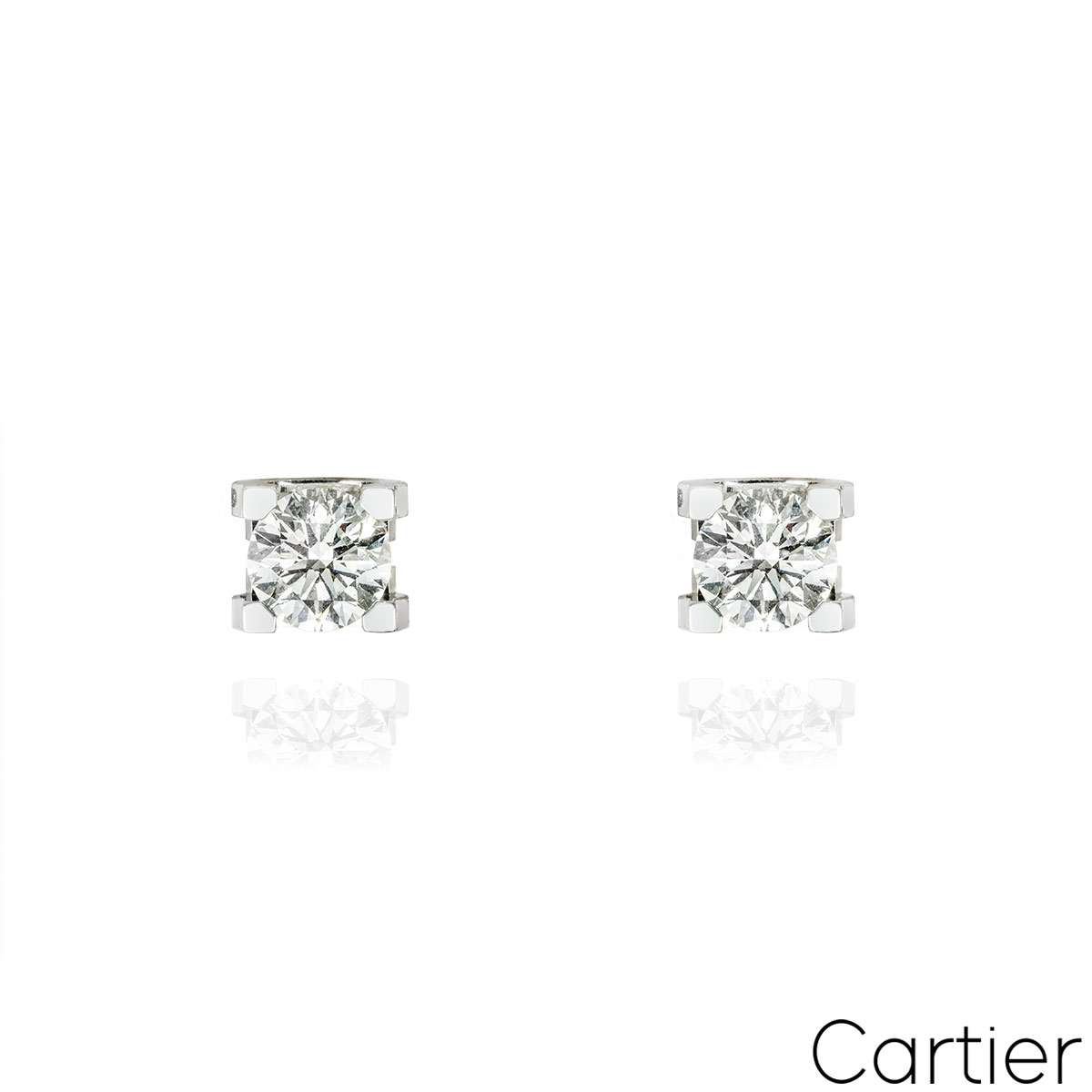Cartier White Gold Diamond C de Cartier Earrings 2.70ct TDW XXX N8515148
